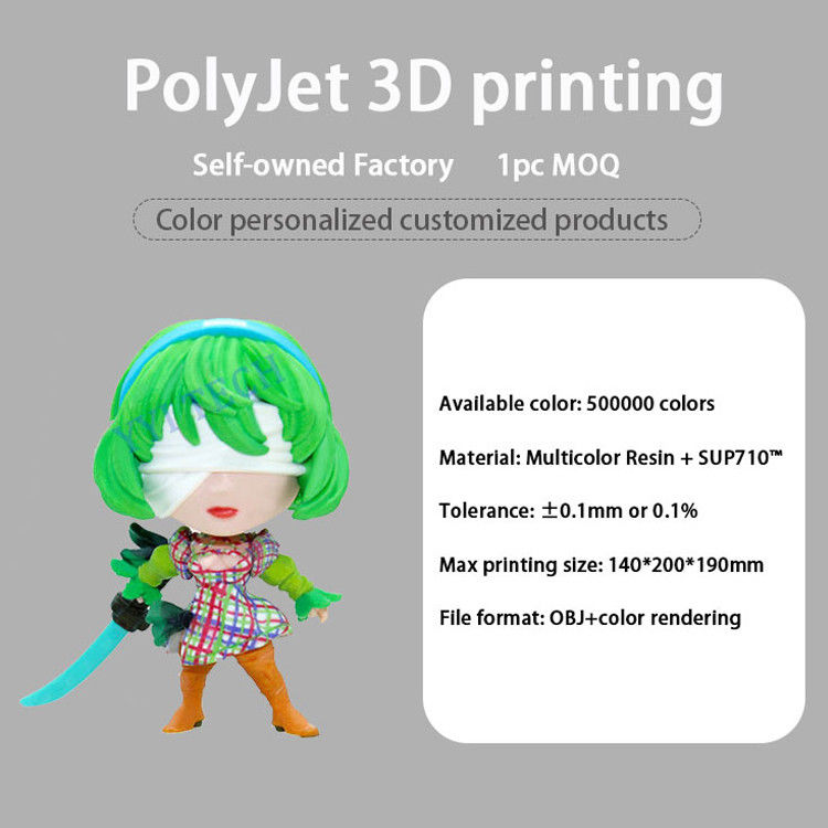 RESIN Material Full Color 3D Printing Polyjet For Medical Prototype STL Files